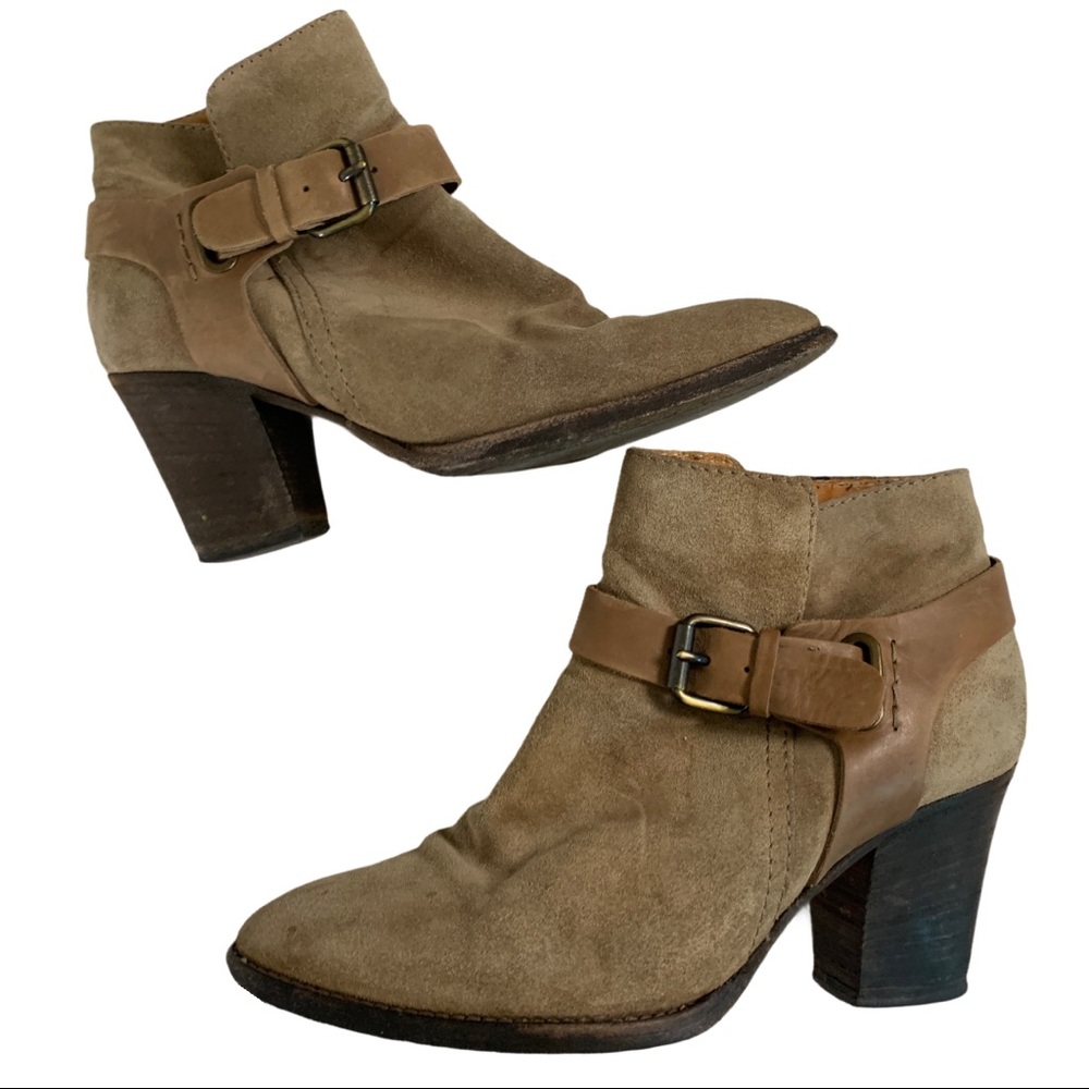 Aquatilia 8 suede ankle boots booties 3inch heel - Picture 5 of 7